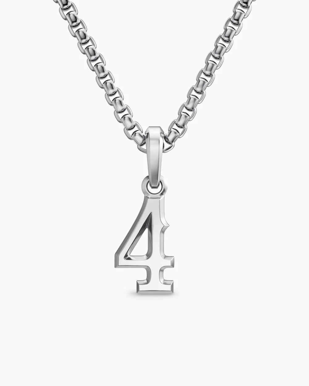 NUMBER FOUR AMULET Sterling Silver, 18.6mm