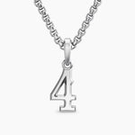 NUMBER FOUR AMULET Sterling Silver, 18.6mm