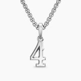 NUMBER FOUR AMULET Sterling Silver, 18.6mm