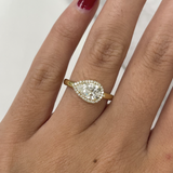 East-West Pear Shape Ring by Rahaminov
