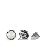 Petite Chatelaine® Stud Earrings in Sterling Silver with Pearls, 8mm