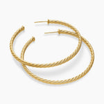 Cablespira® Hoop Earrings in 18K Yellow Gold, 2in