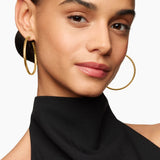 Cablespira® Hoop Earrings in 18K Yellow Gold, 2in
