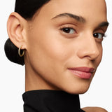 Pavé Hoop Earrings in 18K Yellow Gold with Diamonds, 19mm