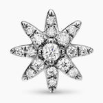 MICRO STARBURST FULL PAVÉ STUD EARRINGS Sterling Silver with Diamonds, 7.5mm