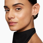 Pavé Crossover Hoop Earrings in 18K Yellow Gold with Diamonds, 12mm