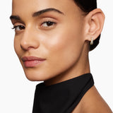 Pavé Crossover Hoop Earrings in 18K Yellow Gold with Diamonds, 12mm