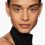 PAVÉ HUGGIE HOOP EARRINGS 18K Yellow Gold with Diamonds, 13mm