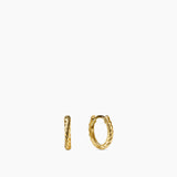 Sculpted Cable Micro Huggie Hoop Earrings in 18K Yellow Gold, 10.7mm