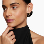 Petite DY Elements® Drop Earrings 18K Yellow Gold with Black Onyx and Diamonds, 22.6mm