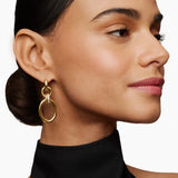 DY Mercer Circular Drop Earrings in 18K Yellow Gold with Diamonds, 50mm