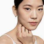 DY MERCER® MICRO HOOP EARRINGS 18K Yellow Gold with Diamonds, 13.5mm