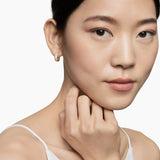 DY MERCER® MICRO HOOP EARRINGS 18K Yellow Gold with Diamonds, 13.5mm