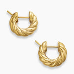 Sculpted Cable Hoop Earrings in 18K Yellow Gold, 14.4mm