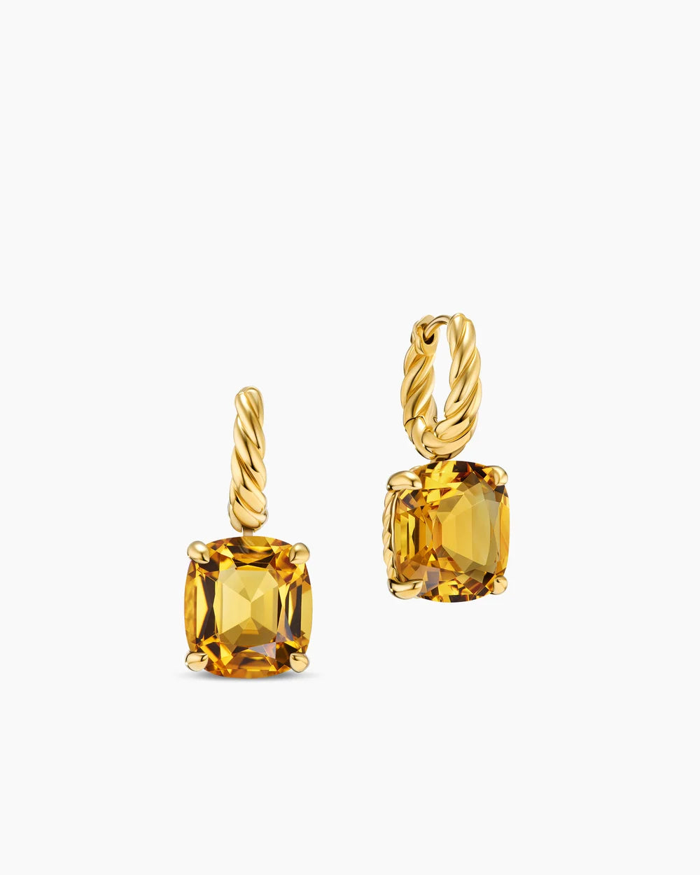Marbella Drop Earrings in 18K Yellow Gold with Citrine, 25mm