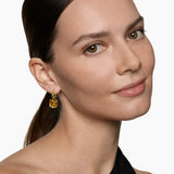 Marbella Drop Earrings in 18K Yellow Gold with Citrine, 25mm