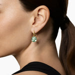 Marbella Drop Earrings 18K Yellow Gold with Prasiolite, 11mm