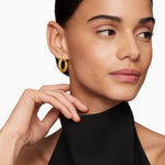 Sculpted Cable Hoop Earrings in 18K Yellow Gold, 25.4mm