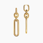 Lexington Double Link Drop Earrings 18K Yellow Gold, 53mm