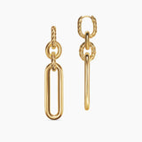 Lexington Double Link Drop Earrings 18K Yellow Gold, 53mm