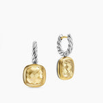 ALBION® DROP EARRINGS Sterling Silver with 18K Yellow Gold and Champagne Citrine, 10mm