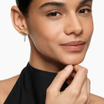 DY Mercer® Petite Toggle Chain Stud Earrings Sterling Silver with 18K Yellow Gold, 38.2mm