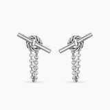 DY MERCER® PETITE TOGGLE CHAIN STUD EARRINGS Sterling Silver, 38.2mm