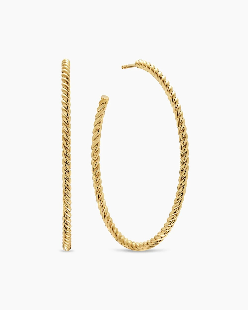 CABLESPIRA® HOOP EARRINGS 18K Yellow Gold, 42.3mm