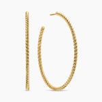 CABLESPIRA® HOOP EARRINGS 18K Yellow Gold, 42.3mm