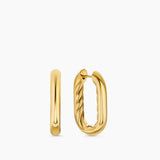 DY MADISON® SMOOTH HOOP EARRINGS 18K Yellow Gold, 24.3mm