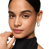 DY Madison® Smooth Hoop Earrings in 18K Yellow Gold with Diamonds, 24.3mm