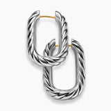 DY Madison® Cable Hoop Earrings Sterling Silver, 24.3mm
