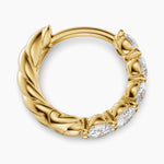 PETITE PAVÉ HOOP EARRINGS 18K Yellow Gold with Diamonds, 10.2mm