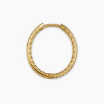 PETITE PAVÉ HOOP EARRINGS 18K Yellow Gold with Diamonds, 19.3mm