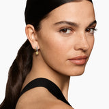 DY MERCER® COLOR TWO ROW DROP EARRINGS Sterling Silver with 18K Yellow Gold and Champagne Citrine, 19.5mm