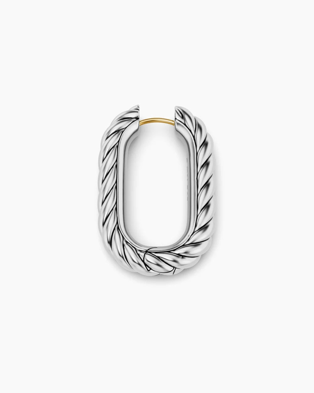 DY MADISON® CABLE HOOP EARRINGS Sterling Silver, 29.3mm