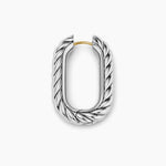 DY MADISON® CABLE HOOP EARRINGS Sterling Silver, 29.3mm