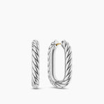 DY MADISON® CABLE HOOP EARRINGS Sterling Silver, 29.3mm