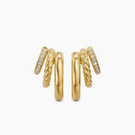 DY MERCER® MULTI ROW EARRINGS 18K Yellow Gold with Diamonds, 18mm