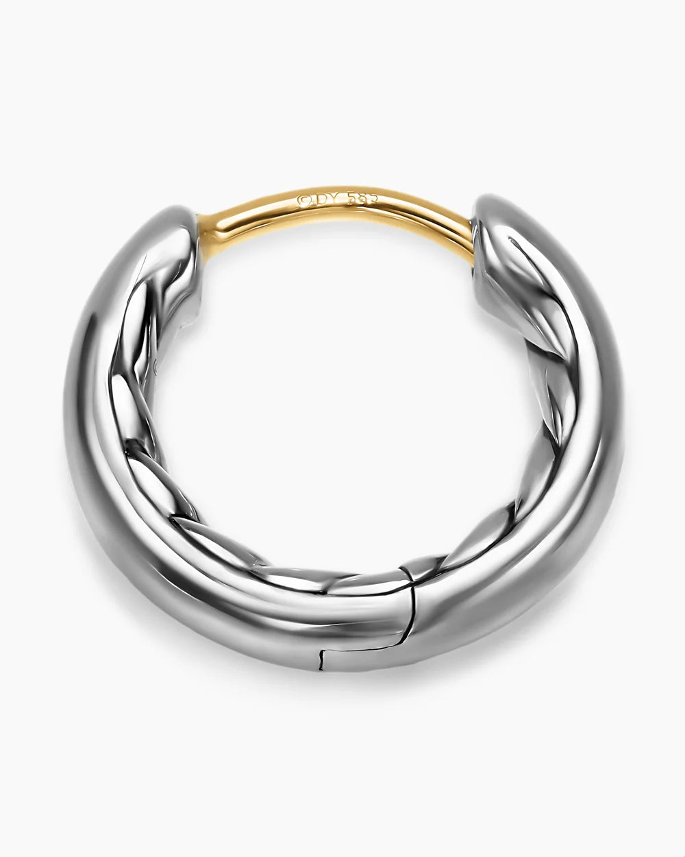 DY MERCER® HUGGIE HOOP EARRINGS Sterling Silver, 12mm
