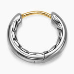 DY MERCER® HUGGIE HOOP EARRINGS Sterling Silver, 12mm