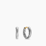 DY MERCER® HUGGIE HOOP EARRINGS Sterling Silver, 12mm