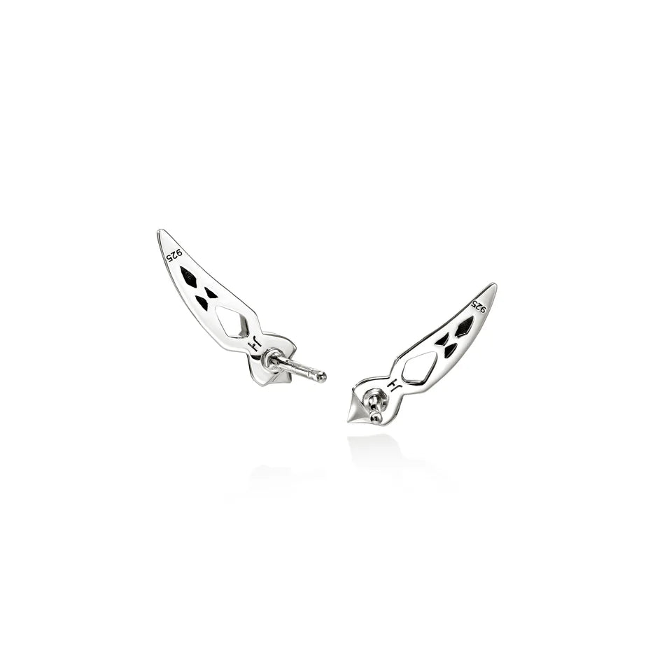 Naga Earrings, Sterling Silver