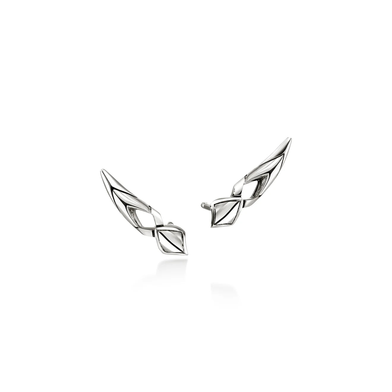 Naga Earrings, Sterling Silver