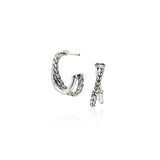 JH Essential Crossover Earring, Sterling Silver, 20.5MM
