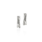 JH Essential Crossover Earring, Sterling Silver, 20.5MM