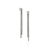 Icon Stud Earrings, Sterling Silver, Diamonds