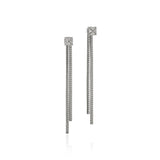 Icon Stud Earrings, Sterling Silver, Diamonds