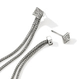 Icon Stud Earrings, Sterling Silver, Diamonds