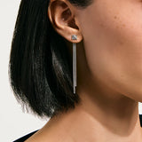 Icon Stud Earrings, Sterling Silver, Diamonds
